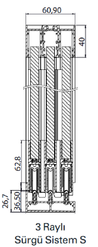 60 MM Pervazlı Kasa Profili